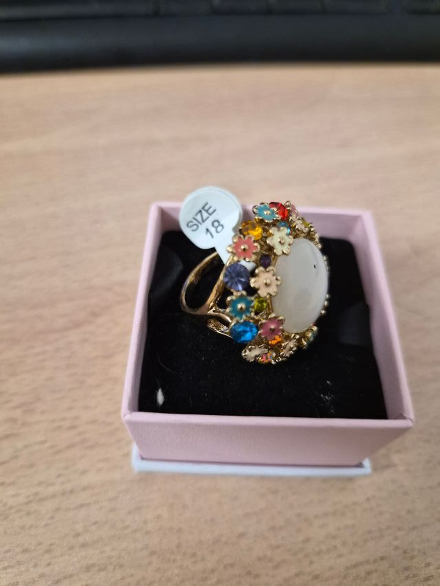 Lote 8 Anillos Acero Dorado Multicolor