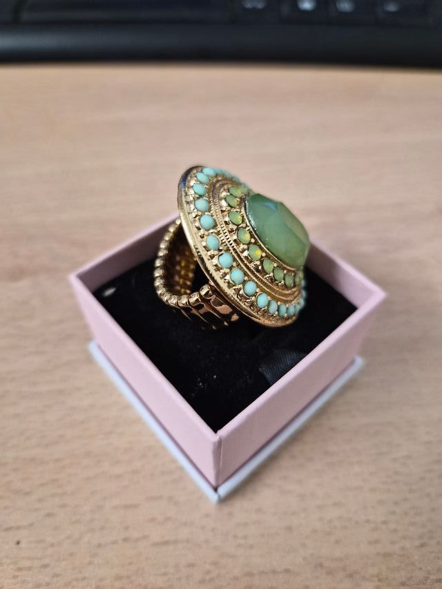 Lote 8 Anillos Acero Dorado Multicolor