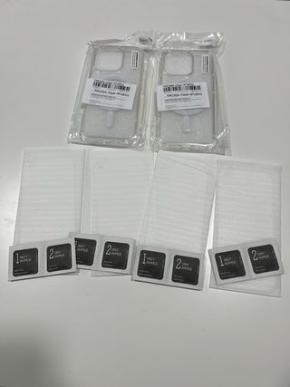 2 Fundas iPhone 16 Pro + 4 Cristales Templados