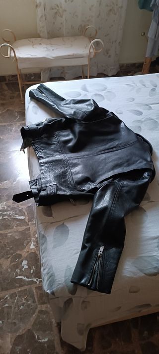 Chaqueta Cuero Zara Talla L Hombre
