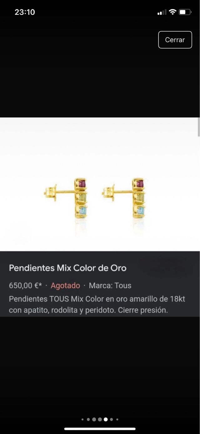 Pendientes Tous oro 18K