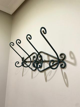 Conjunto de entrada en forja con espejo, consola y