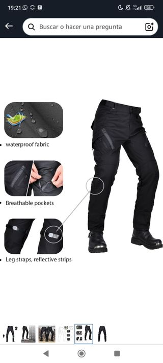 Pantalón de moto impermeable con protecciones