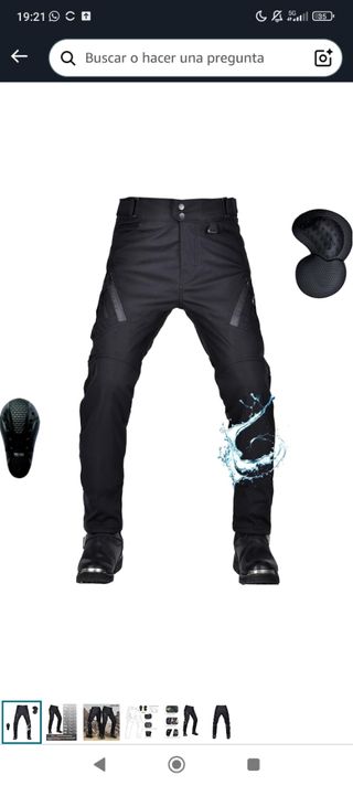 Pantalón de moto impermeable con protecciones