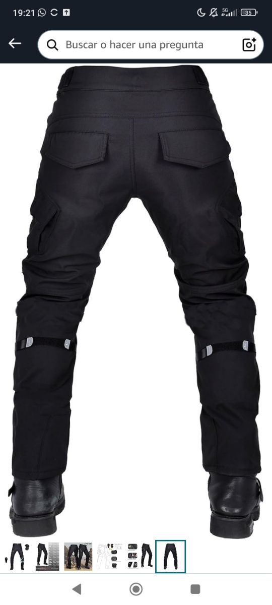 Pantalón de moto impermeable con protecciones
