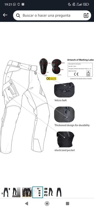 Pantalón de moto impermeable con protecciones