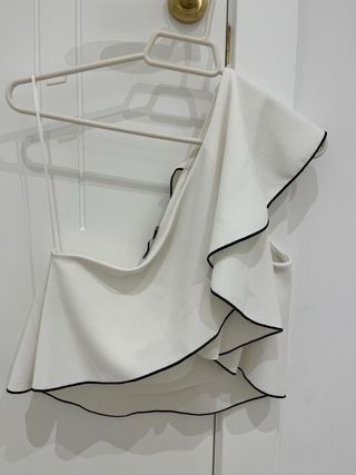 Top Zara Blanco Volantes