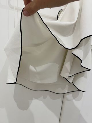 Top Zara Blanco Volantes