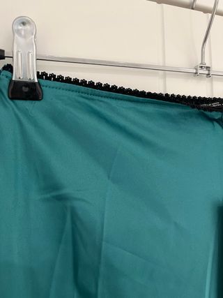 Falda Zara verde turquesa