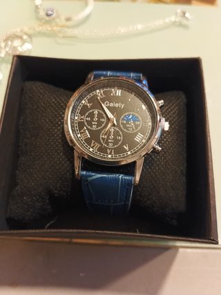 Reloj Gaiety Negro y Azul