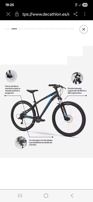 Bicicleta Montaña Rockrider 27.5 Monoplato