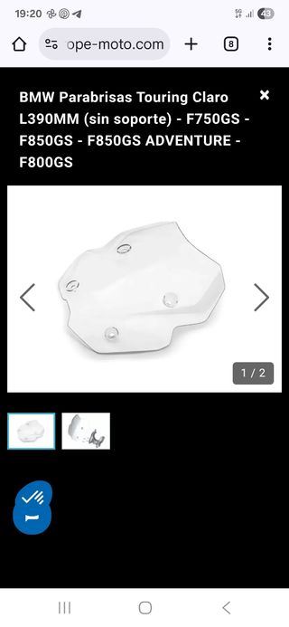 Cupula / Parabrisas Touring  BMW F750GS/F800GS/850