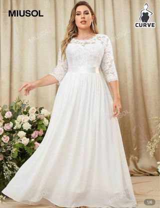 Vestido de Novia Encaje Manga Larga