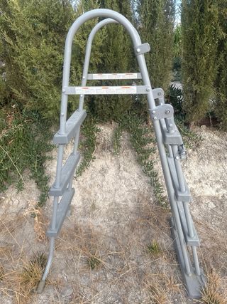 Escalera Piscina Gris Plástico