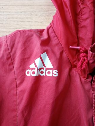 Impermeable Adidas Vintage Rojo