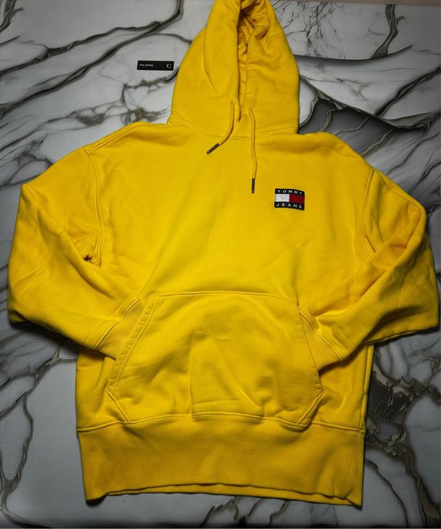 Felpa Tommy Jeans Gialla Uomo Taglia S
