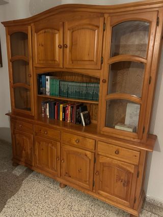 Mueble de salón de roble macizo
