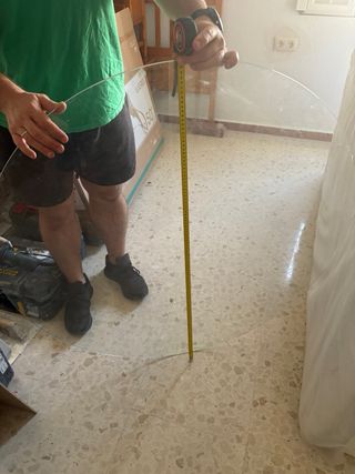 Cristal redondo 106,5 
cm diámetro