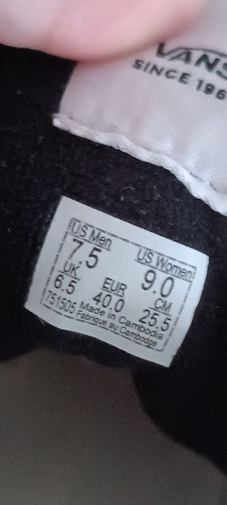 Zapatillas Vans Negras