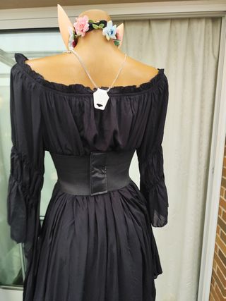 Vestido largo gótico negro Witch Bruja