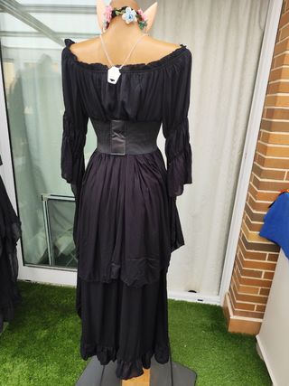 Vestido largo gótico negro Witch Bruja