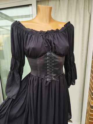 Vestido largo gótico negro Witch Bruja