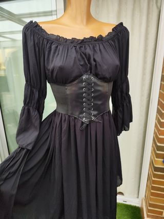 Vestido largo gótico negro Witch Bruja