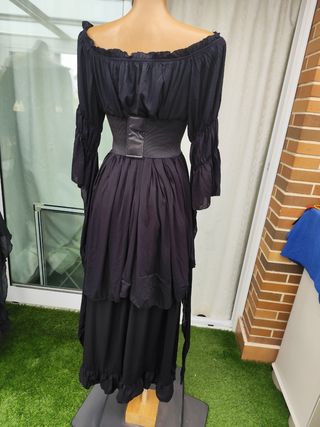 Vestido largo gótico negro Witch Bruja