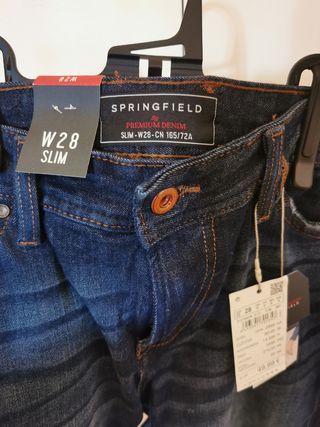 Pantalón vaquero Springfield Slim W28 NUEVO