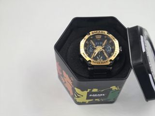 Reloj deportivo Nuevo negro y dorado