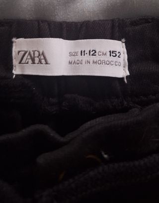 Pantalón niño Zara negro 11-12 años