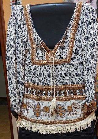 Camisa estampada mujer