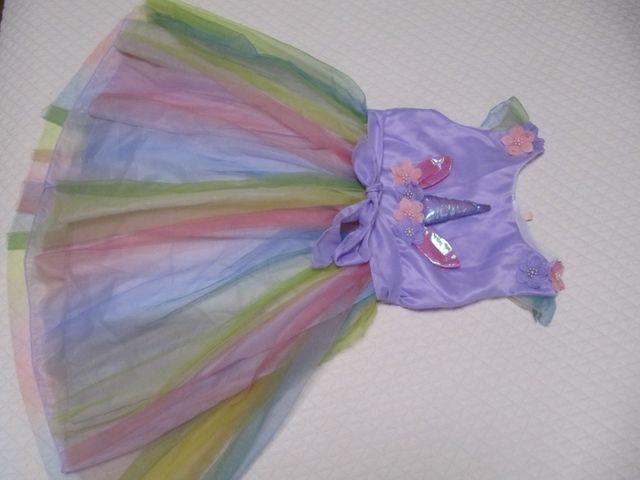 Vestido Unicornio Arcoíris Niña