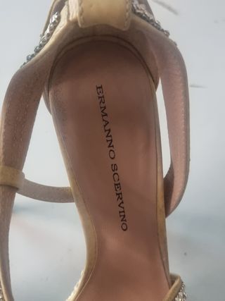 Sandali Ermanno Scervino Beige con Strass