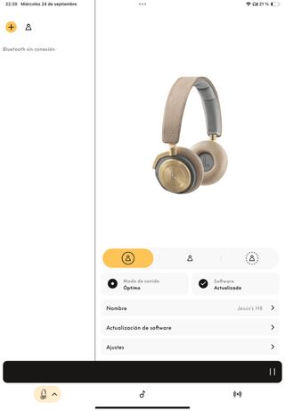 Auriculares Bang & Olufsen H8 Beige/Dorado