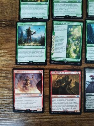 Lote 9 cartas MTG El Señor de los Anillos