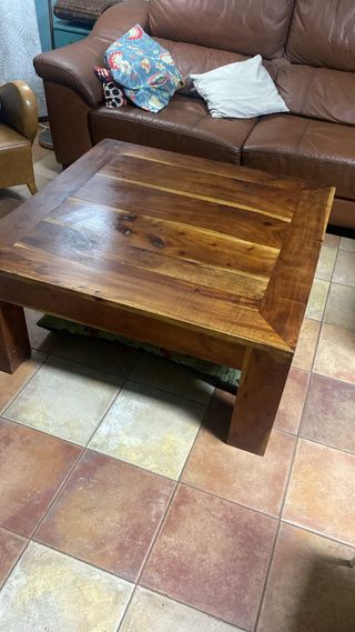 Mesa de centro de madera teca