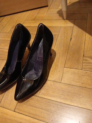 Zapatos charol negro comfort Talla 38