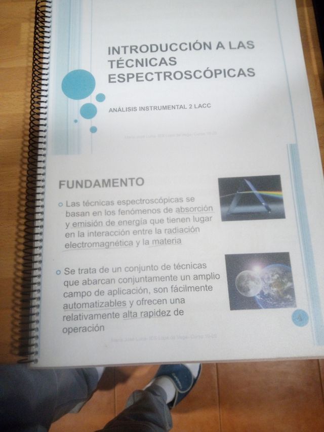 Introducción a las. Técnicas espectroscopias