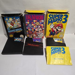 3 Juegos NES: Super Mario Bros, Dr. Mario, SMB3