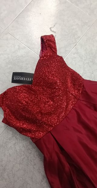 Vestido de fiesta FEVERSAVE rojo brillante