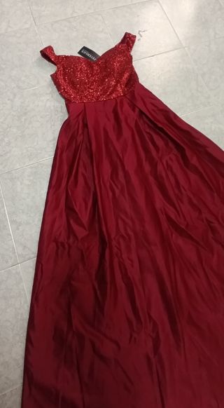Vestido de fiesta FEVERSAVE rojo brillante