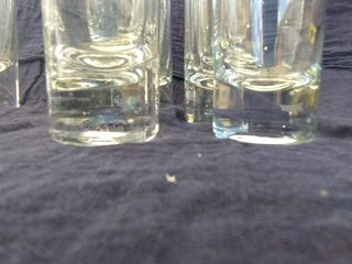 12 Vasos de chupito antiguos de cristal