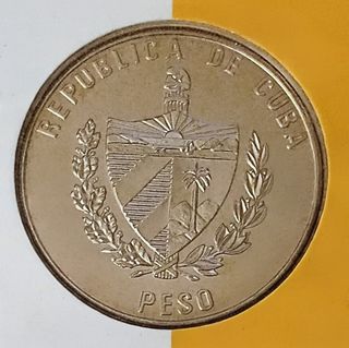 Moneda 1 Peso Cubano 1995 UN Card