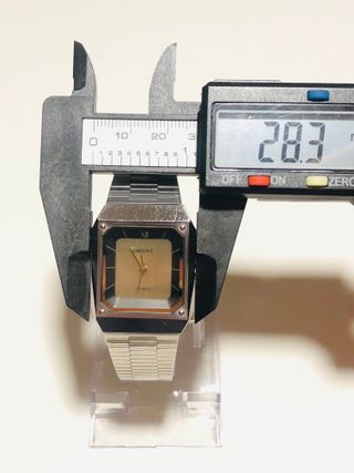 Reloj Orient Quartz Tank vintage acero – raro