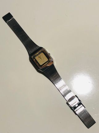 Reloj Orient Quartz Tank vintage acero – raro