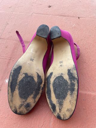 Zapatos Flamenca Tacón Morado Buganvilla Talla 36
