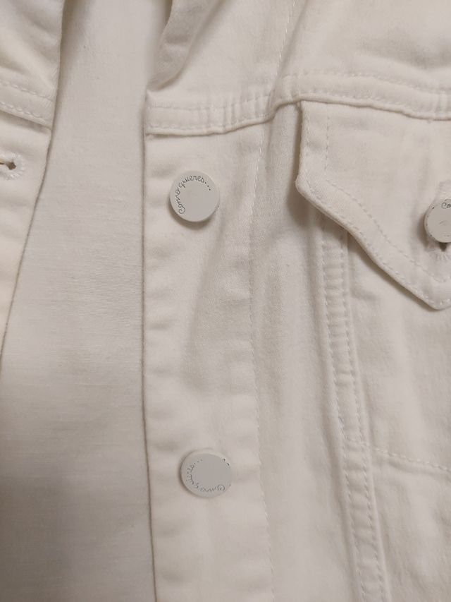 Chaqueta mujer vaquera blanca Talla S
