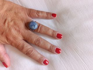 Anillo de plata y esmalte