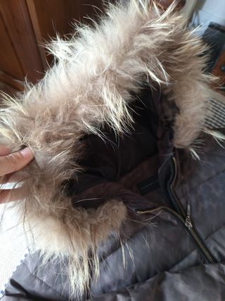 Plumas Tintoretto Marrón con pelo auténtico